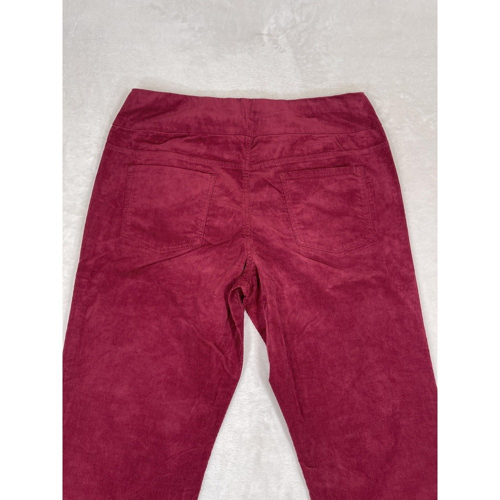 Coldwater Creek Pants Womens 16 Burgundy Corduroy Straight Leg Stretch Casual - Picture 7 of 10